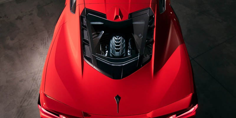 2022 Chevy Corvette Stingray birds eye view