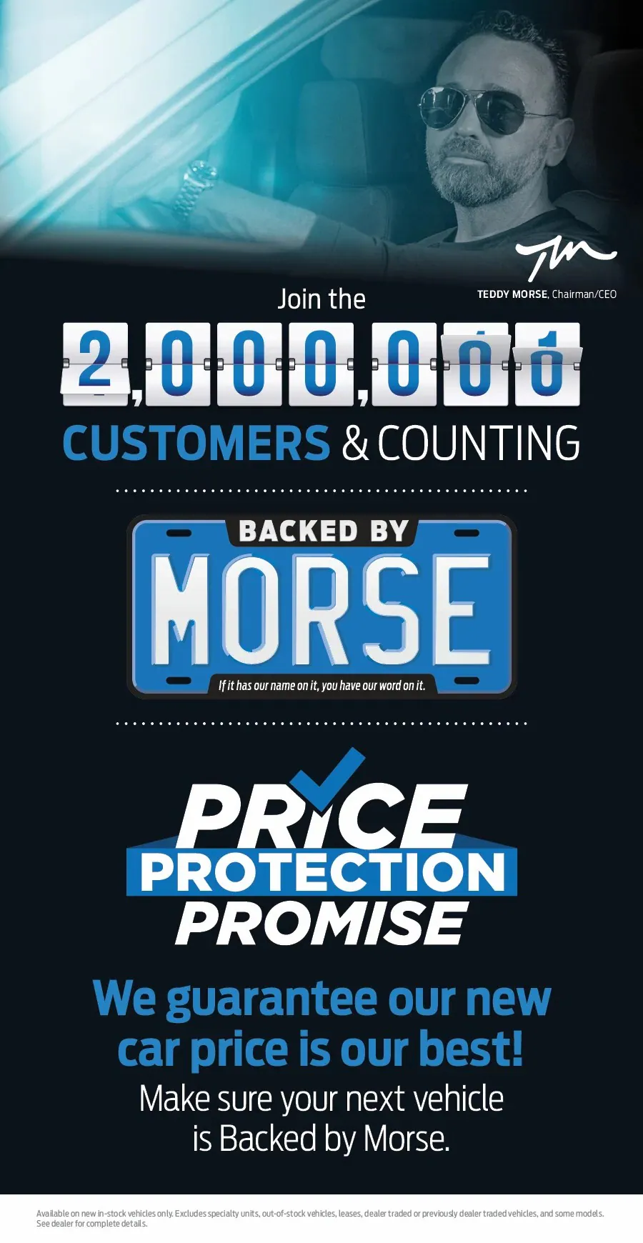 join the 2,000,000 customers and counting, price protection promise banner Freedom Chevrolet Buick GMC by Ed Morse Dallas TX in DALLAS TX